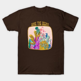 Save the ocean, under sea water T-Shirt